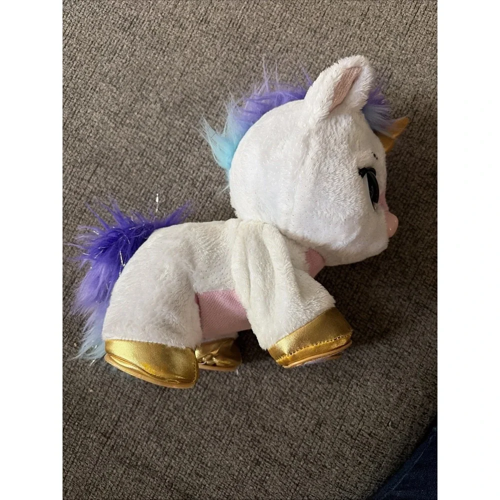 Present Pets Light Up Horn UNICORN Interactive Plush Tested Works